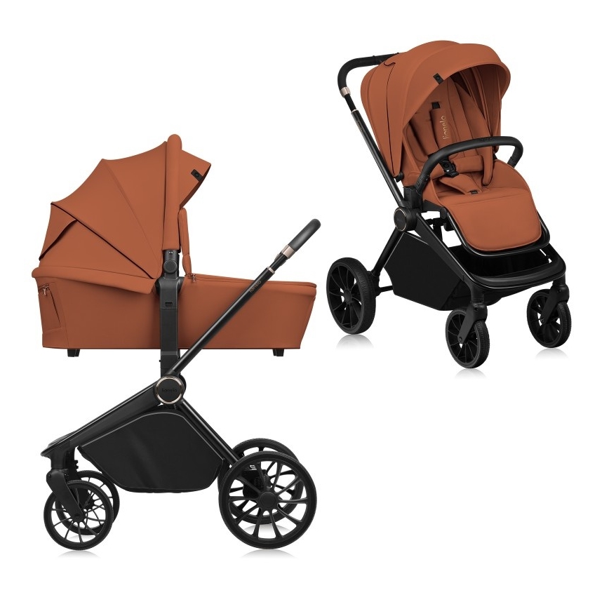 Lionelo - Kombinuotas vežimėlis 2in1 MIKA PLUS Brown Rust