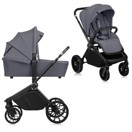 Lionelo - Kombinuotas vežimėlis 2in1 MIKA PLUS Grey Stone