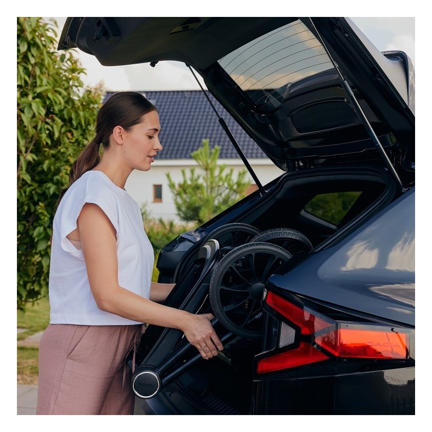 Lionelo - Kombinuotas vežimėlis 2in1 MIKA PLUS rudos-rūdžių spalvos