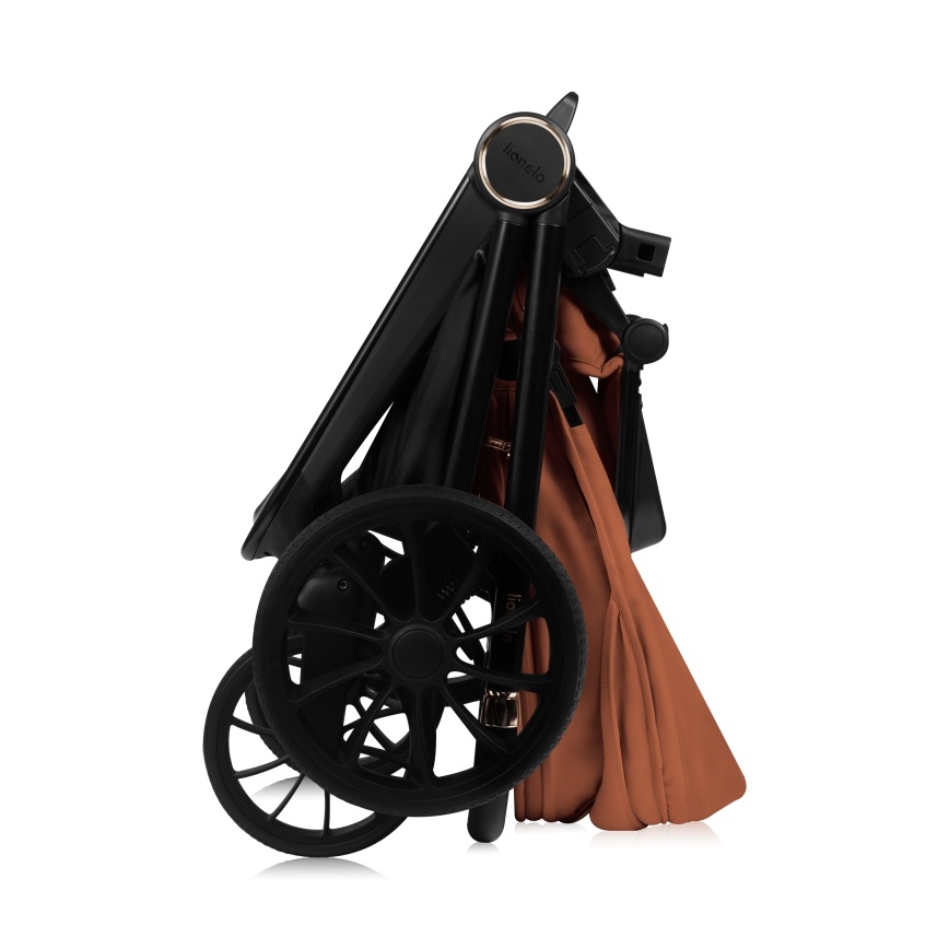 Lionelo - Kombinuotas vežimėlis 2in1 MIKA PLUS rudos-rūdžių spalvos