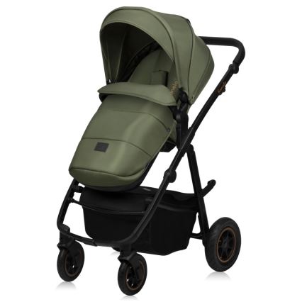 Lionelo - Kombinuotas vežimėlis 3 viename AMBER PLUS Green Forest