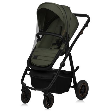Lionelo - Kombinuotas vežimėlis 3 viename AMBER PLUS Green Forest