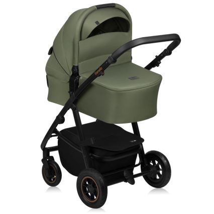 Lionelo - Kombinuotas vežimėlis 3 viename AMBER PLUS Green Forest