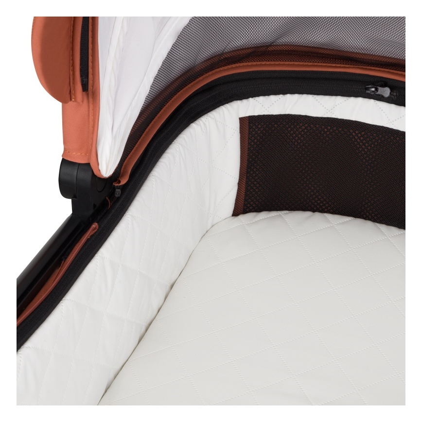 Lionelo - kombinuotas vežimėlis 3 viename LAYLA, rūdžių rudos spalvos