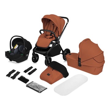 Lionelo - Kombinuotas vežimėlis 3 viename MIKA PLUS Brown Rust