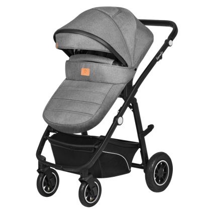 Lionelo - Kombinuotas vežimėlis 3in1 BIANKA Pilkas akmuo