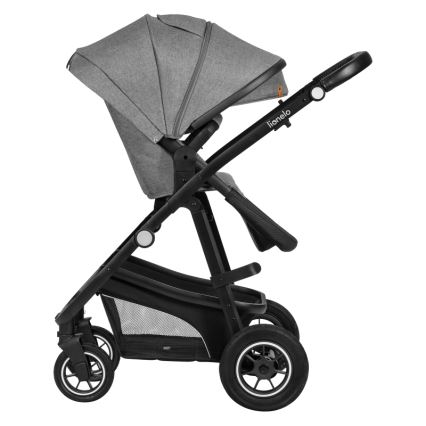 Lionelo - Kombinuotas vežimėlis 3in1 BIANKA Pilkas akmuo