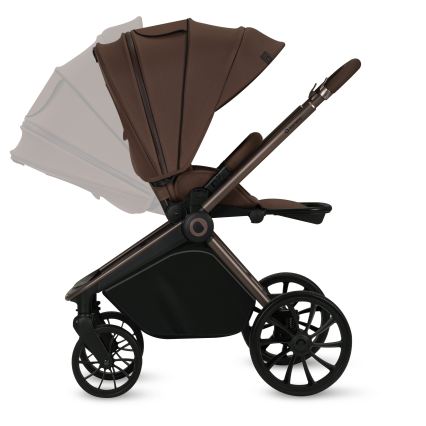 Lionelo - Kombinuotas vežimėlis 3in1 MIKA PLUS Mocha Mousse