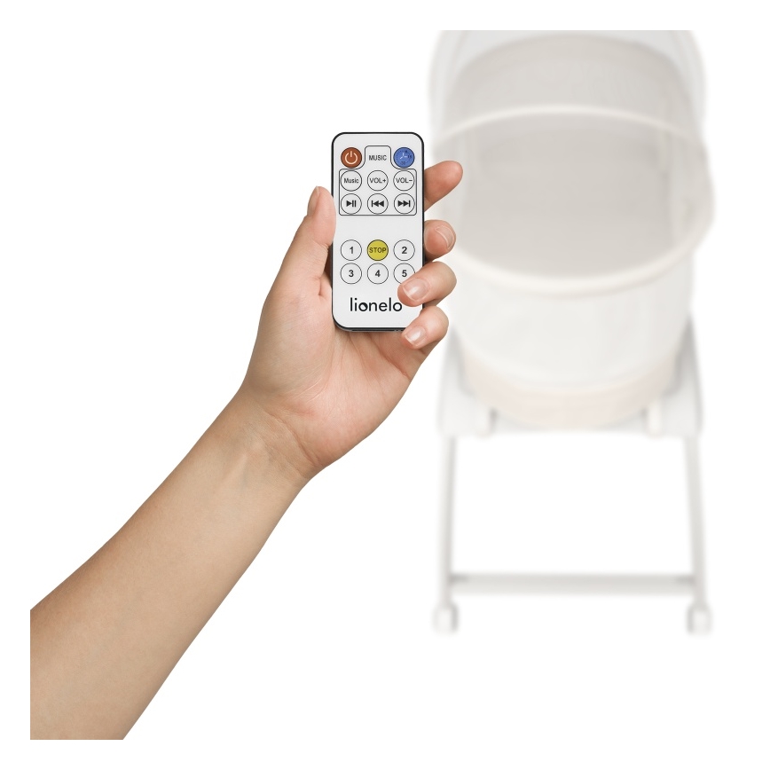 Lionelo - Kūdikio lovelė su svarstyklėmis CORAL White