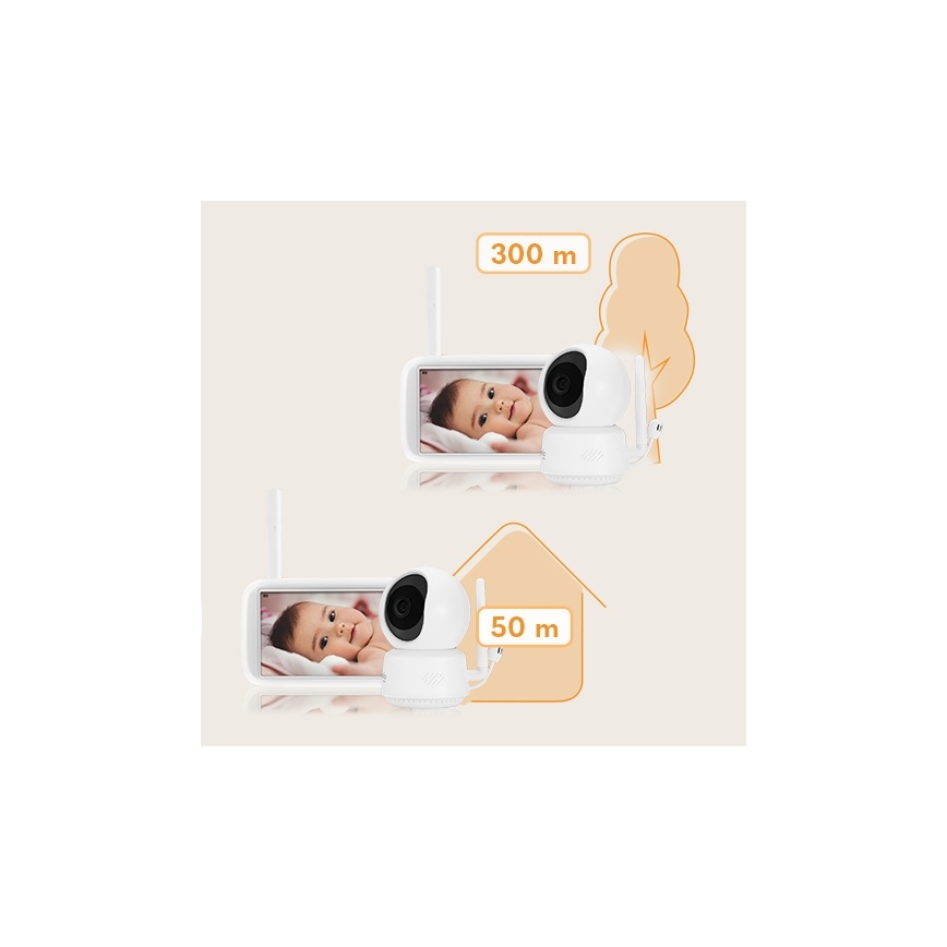 Lionelo - Kūdikio stebėjimo monitorius BABYLINE 9.1 5V 3600 mAh