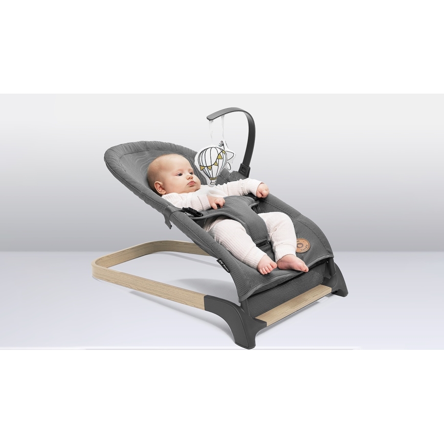 Lionelo - Kūdikio supynė JUNE pilka