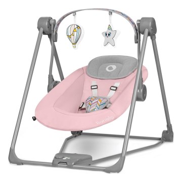 Lionelo - Kūdikio supynė OTTO 4xLR14 Pink Baby