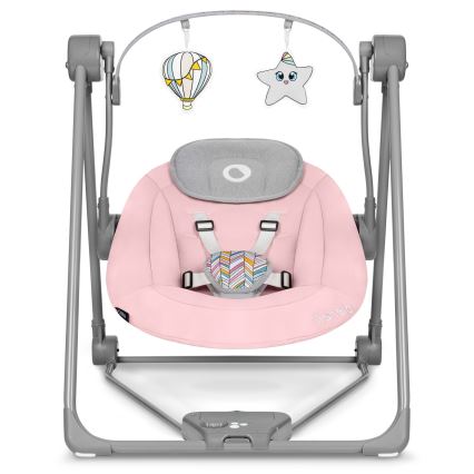 Lionelo - Kūdikio supynė OTTO 4xLR14 Pink Baby