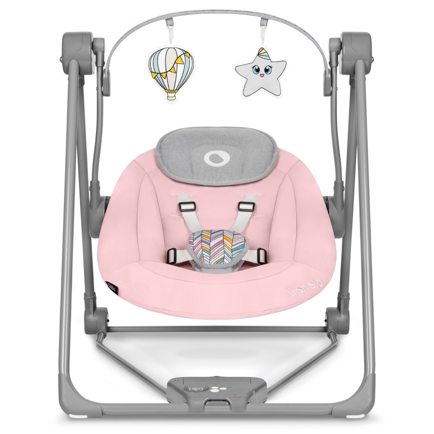Lionelo - Kūdikio supynė OTTO 4xLR14 Pink Baby