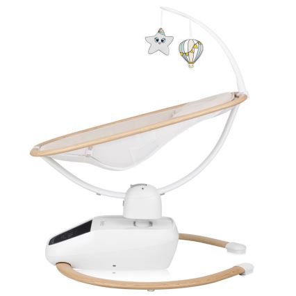 Lionelo - kūdikio supynės su melodija OLIVIA Beige Natural + nuotolinis pultas