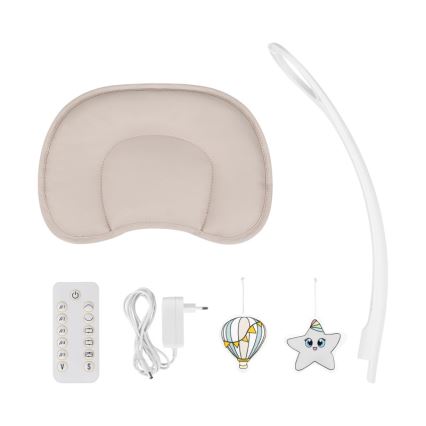 Lionelo - kūdikio supynės su melodija OLIVIA Beige Natural + nuotolinis pultas
