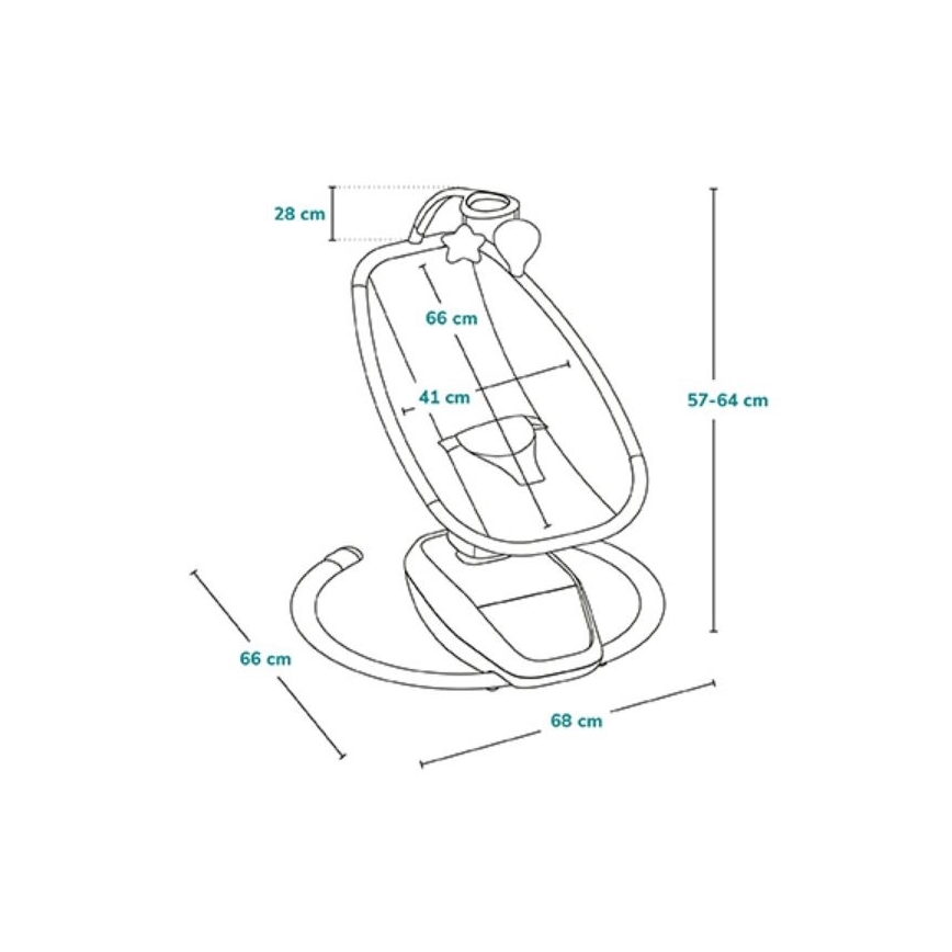 Lionelo - kūdikio supynės su melodija OLIVIA Beige Natural + nuotolinis pultas