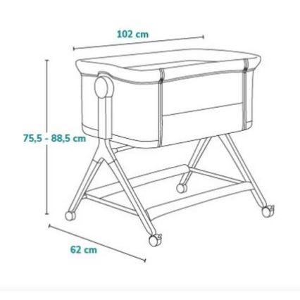 Lionelo - Kūdikių lovelė 3 viename LEONIE PLUS smėlio spalvos