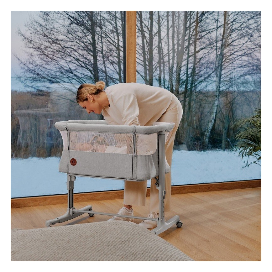 Lionelo - Kūdikių lovelė 3in1 AURORA pilka