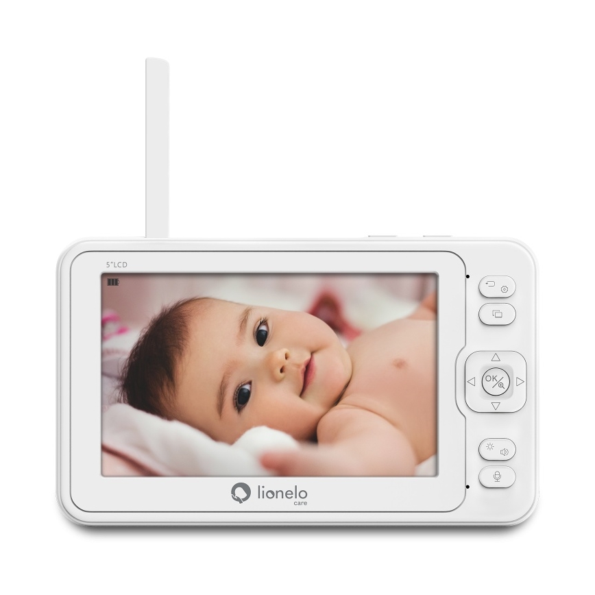 Lionelo - Kūdikių stebėjimo įrenginys su monitoriumi BABYLINE 8.3 5V 3600 mAh