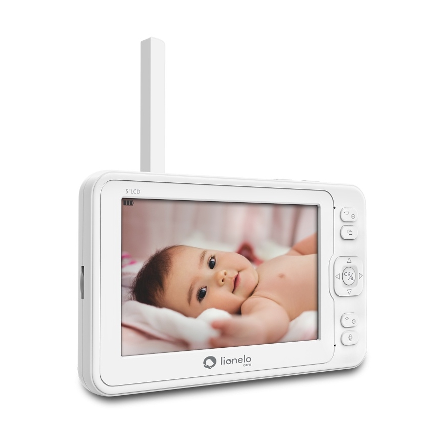 Lionelo - Kūdikių stebėjimo įrenginys su monitoriumi BABYLINE 8.3 5V 3600 mAh
