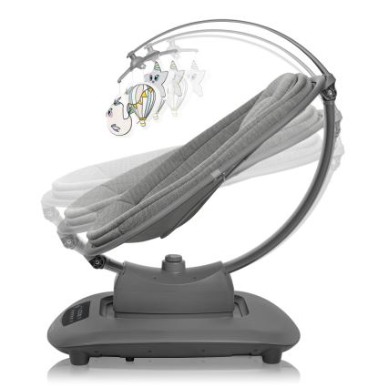 Lionelo - Kūdikių sūpynės su melodija BLOSSOM Grey Concrete + nuotolinis pultas