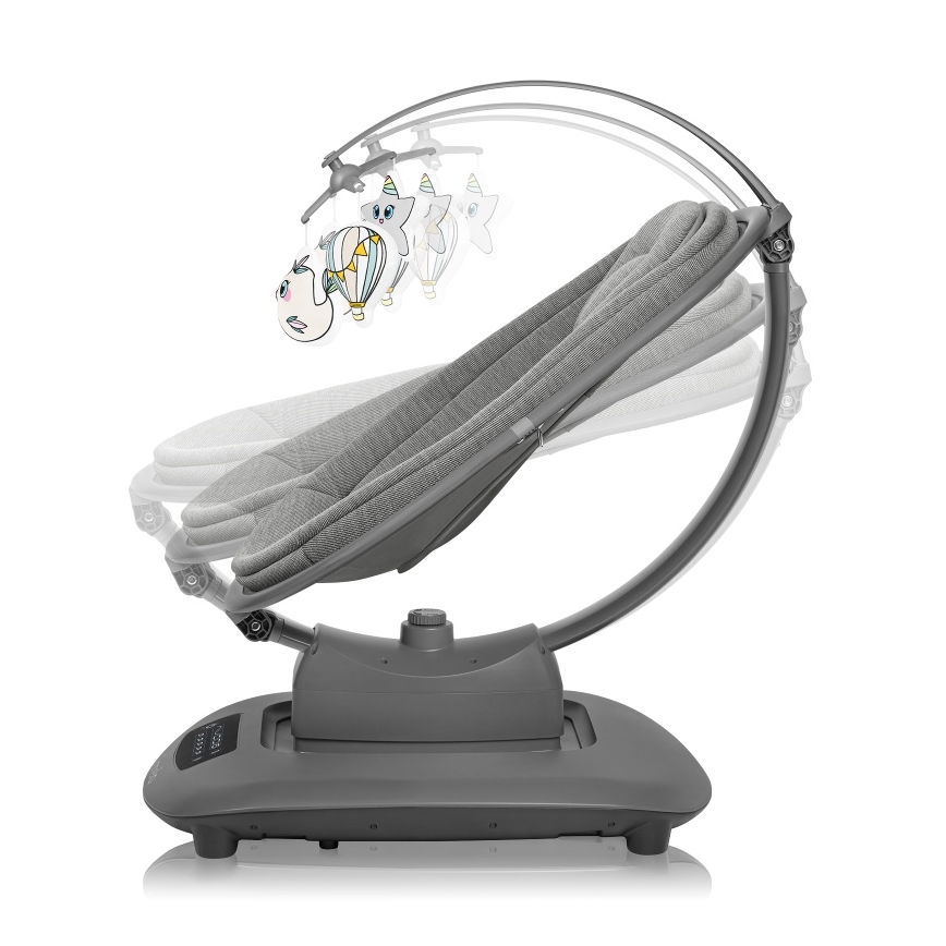 Lionelo - Kūdikių sūpynės su melodija BLOSSOM Grey Concrete + nuotolinis pultas