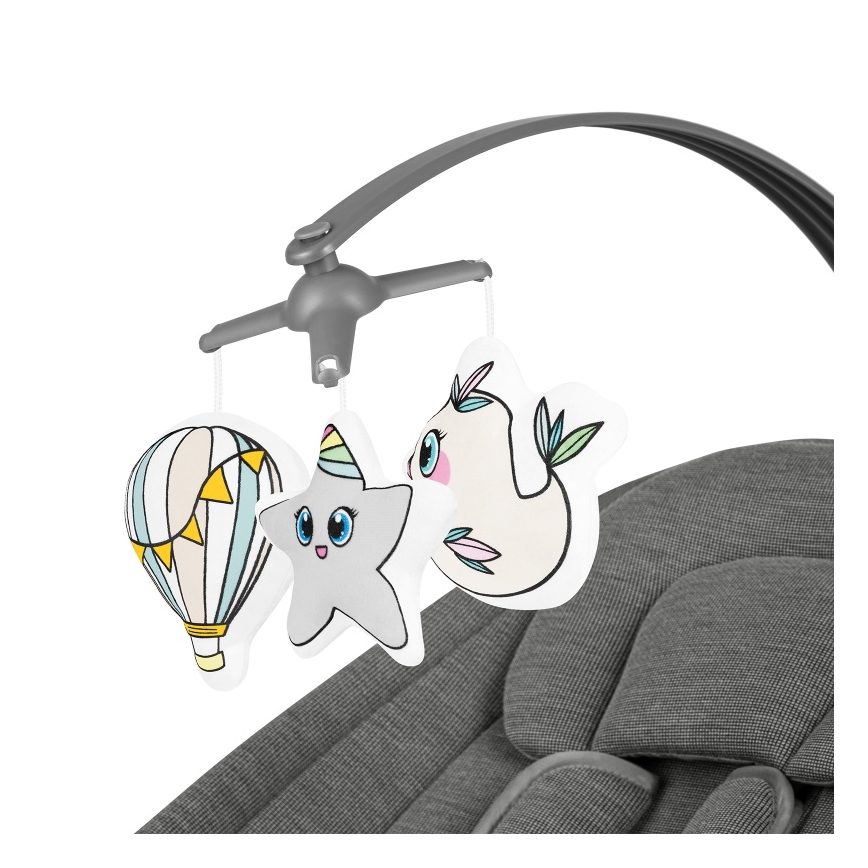 Lionelo - Kūdikių sūpynės su melodija BLOSSOM Grey Concrete + nuotolinis pultas