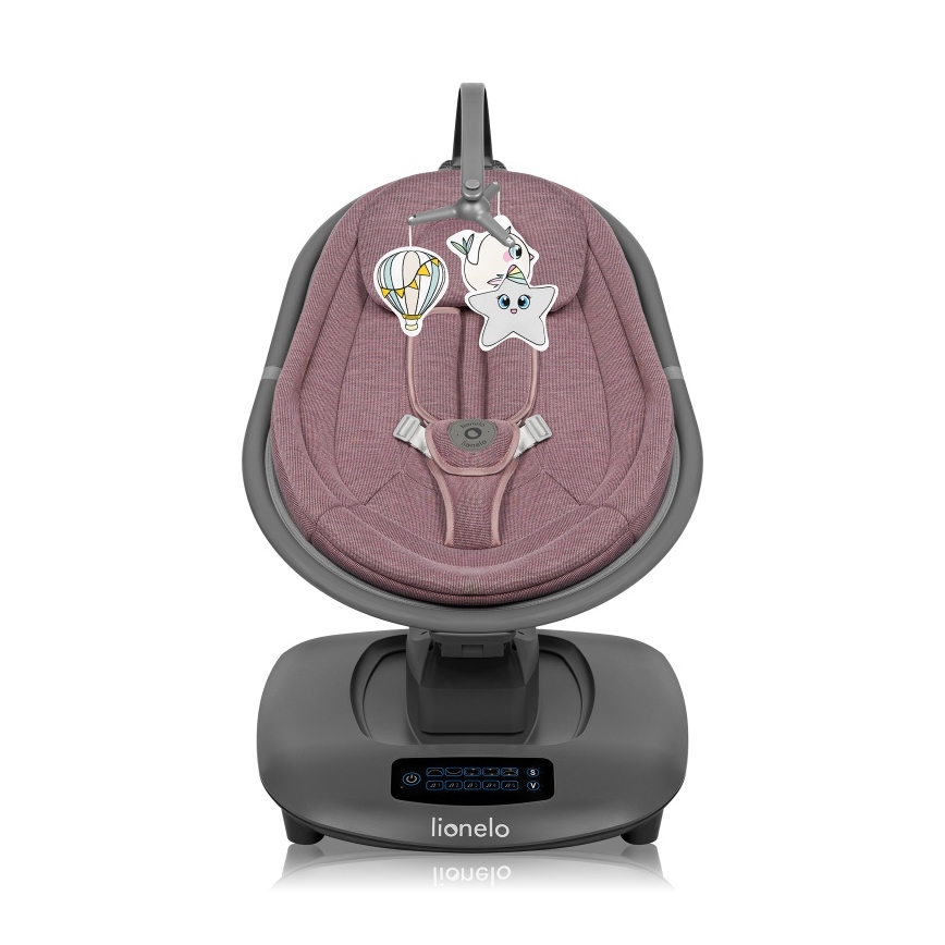 Lionelo - Kūdikių supynės su melodija BLOSSOM Pink Mauve + su nuotolinio valdymo pulteliu
