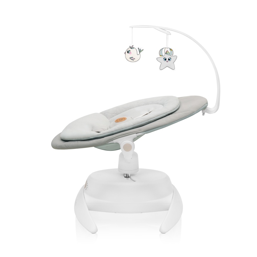 Lionelo - Kūdikių supynės su melodija MELL Beige Sand 4xAA + nuotolinio valdymo pultas