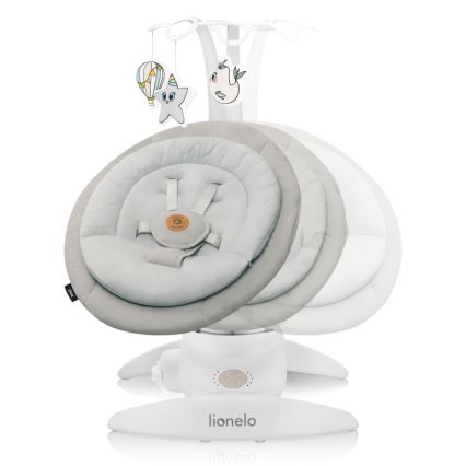 Lionelo - Kūdikių sūpynės su melodija MELL Smėlio 4xAA + nuotolinis valdymas