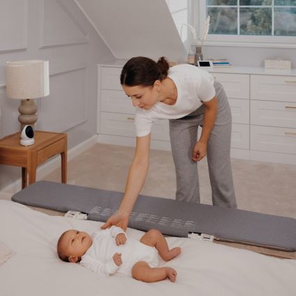 Lionelo - LORA XL tamsiai pilka apsauginė lovos tvorelė