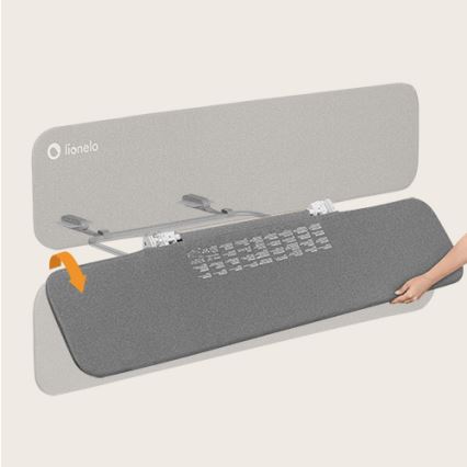 Lionelo - LORA XL tamsiai pilka apsauginė lovos tvorelė
