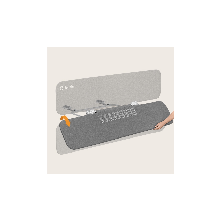 Lionelo - LORA XL tamsiai pilka apsauginė lovos tvorelė