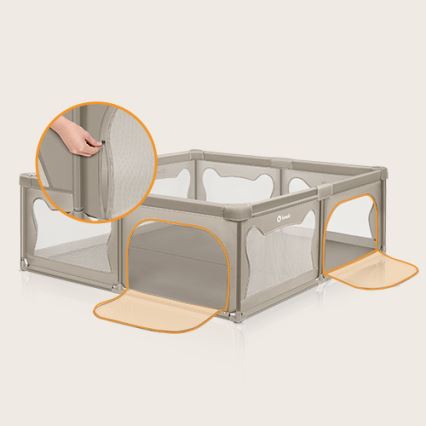 Lionelo - Maniežas WILLOW XL smėlio spalva
