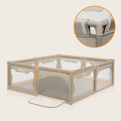 Lionelo - Maniežas WILLOW XL smėlio spalva