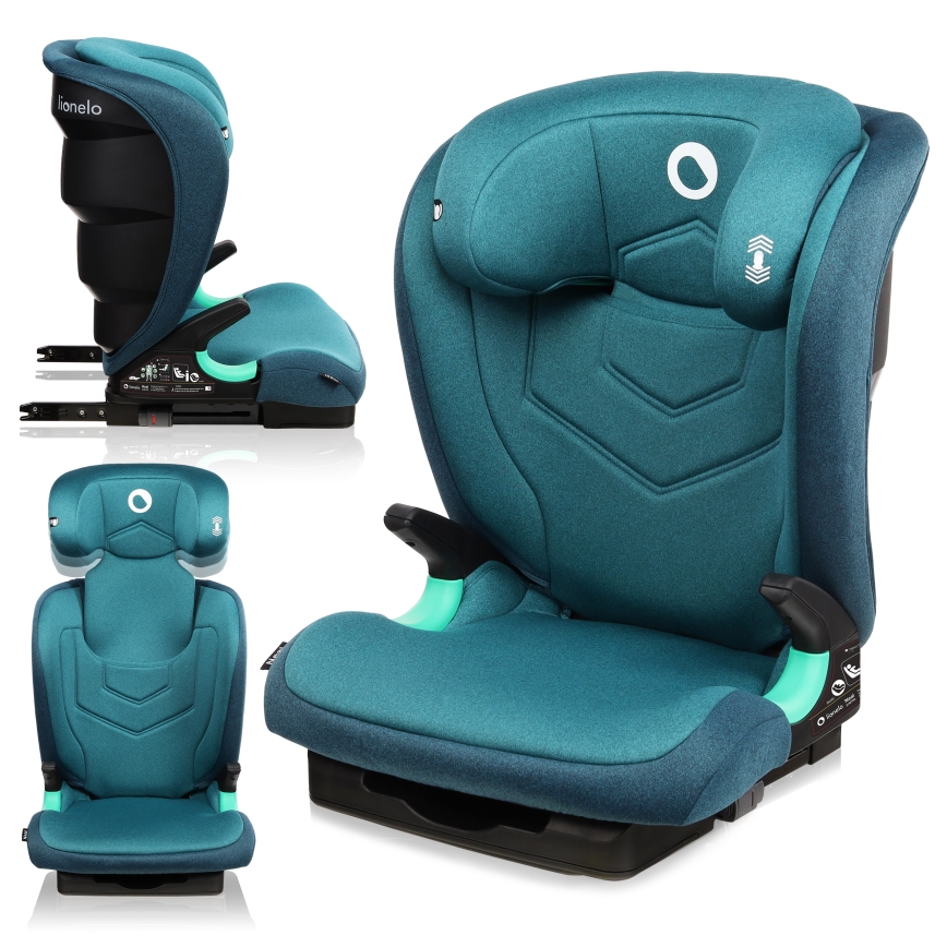 Lionelo - NEAL i-Size 100-150 cm automobilių kėdutė Žalia Turkuaz