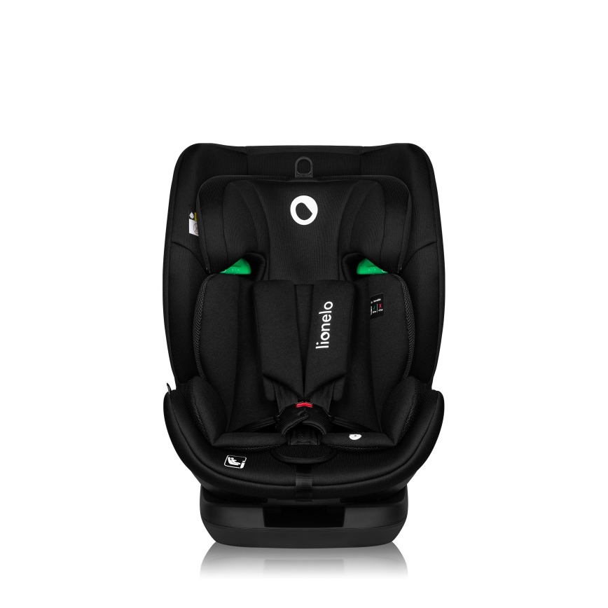 Lionelo - pasisukanti automobilinė kėdutė su baze LAVENDER i-Size 76-150 cm Black Carbon