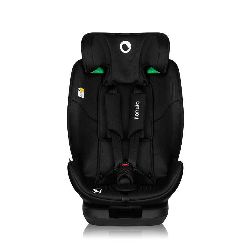 Lionelo - pasisukanti automobilinė kėdutė su baze LAVENDER i-Size 76-150 cm Black Carbon