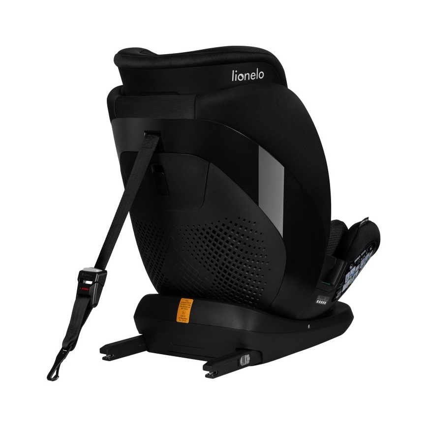 Lionelo - pasisukanti automobilinė kėdutė su baze LAVENDER i-Size 76-150 cm Black Carbon