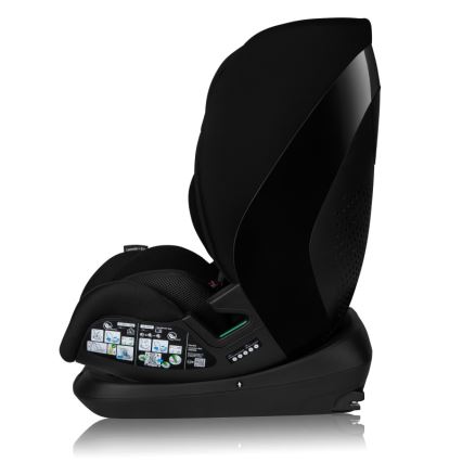 Lionelo - pasisukanti automobilinė kėdutė su baze LAVENDER i-Size 76-150 cm Black Carbon