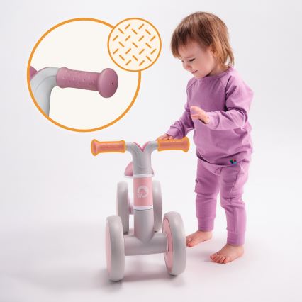 Lionelo - Paspiriamas dviratukas VILLY Pink Rose