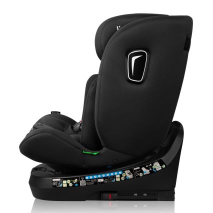 Lionelo - Pasukama autokėdutė su baze BRAVE i-Size 40-150 cm Juodas Carbon