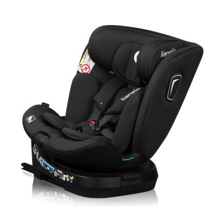 Lionelo - Pasukama autokėdutė su baze BRAVE i-Size 40-150 cm Juodas Carbon
