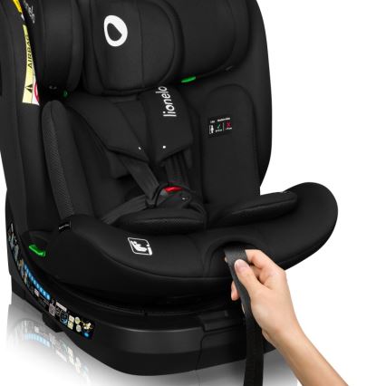 Lionelo - Pasukama autokėdutė su baze BRAVE i-Size 40-150 cm Juodas Carbon
