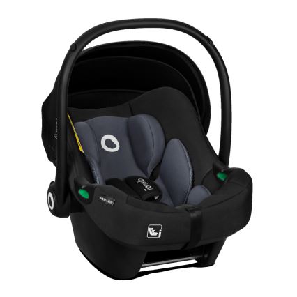 Lionelo - Pasukama automobilinė kėdutė ASTRID SET su baze i-Size 40-87 cm juoda/pilka
