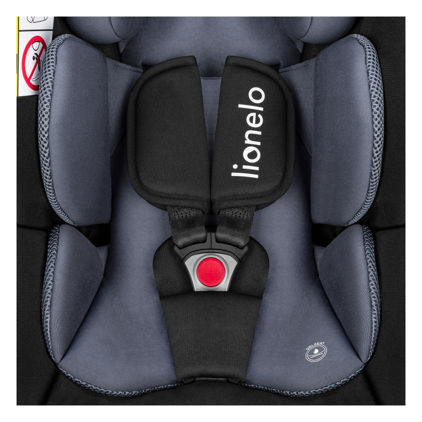 Lionelo - Pasukama automobilinė kėdutė ASTRID SET su baze i-Size 40-87 cm juoda/pilka
