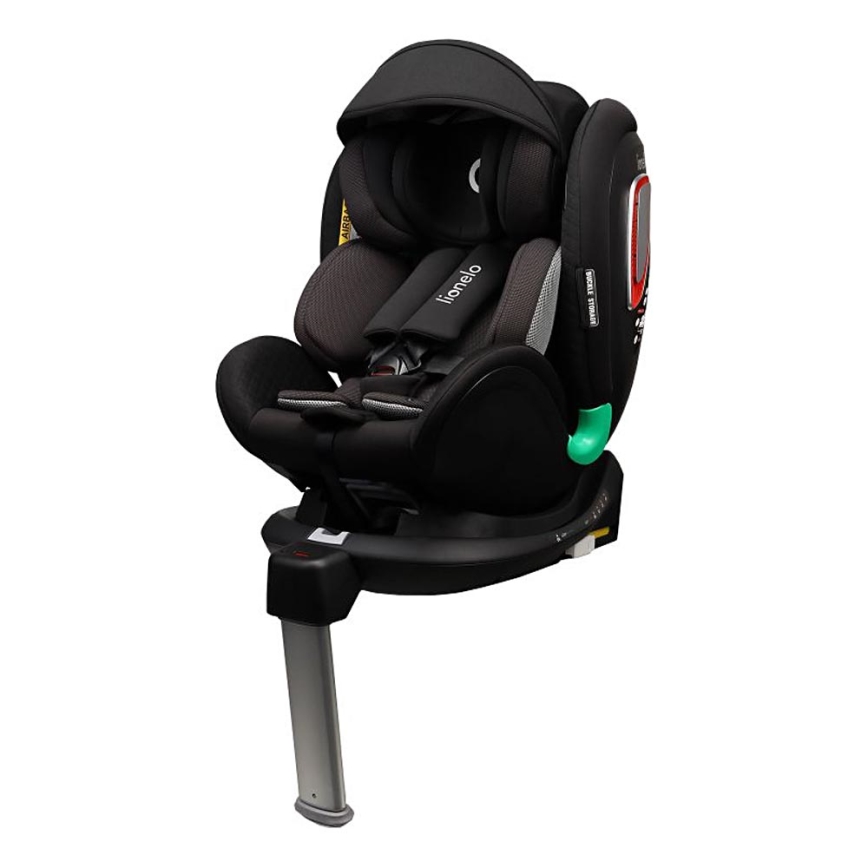 Lionelo - pasukama automobilinė kėdutė su baze ANTOON PLUS i-Size 40-105 cm Black Onyx