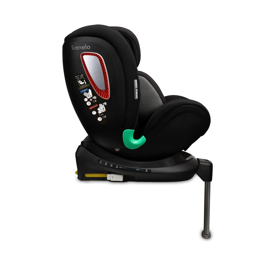 Lionelo - Pasukama automobilinė kėdutė su baze ANTOON PLUS i-Size 40-105 cm Juodas Oniksas