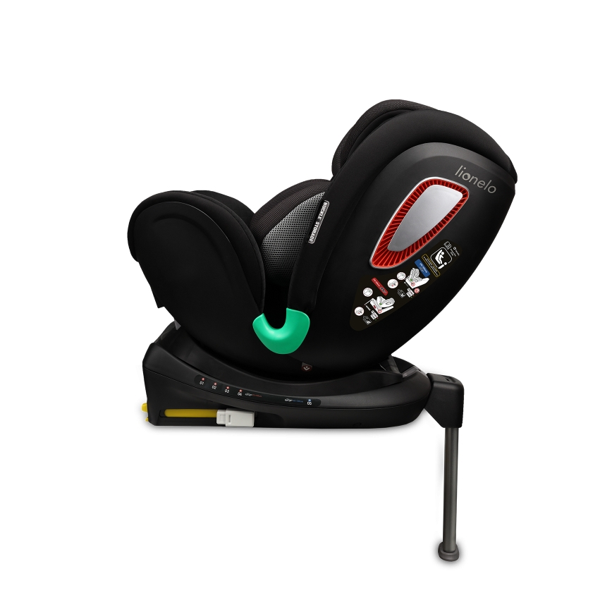 Lionelo - Pasukama automobilinė kėdutė su baze ANTOON PLUS i-Size 40-105 cm Juodas Oniksas